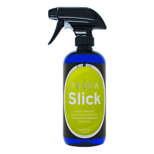 One bottle of Prima Car Care Slick is displayed with a blank background